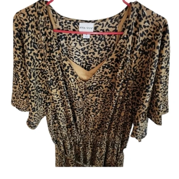 Ava & Viv Animal Print Maxi Dress - Picture 5 of 8